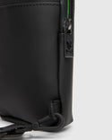 Psycho Bunny Mens Rubberized Crossbody | Black