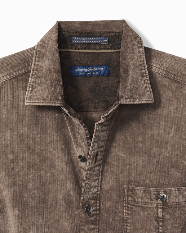 Tommy Bahama Coastline Cord Stretch Sun Fade Shirt | Brownstone