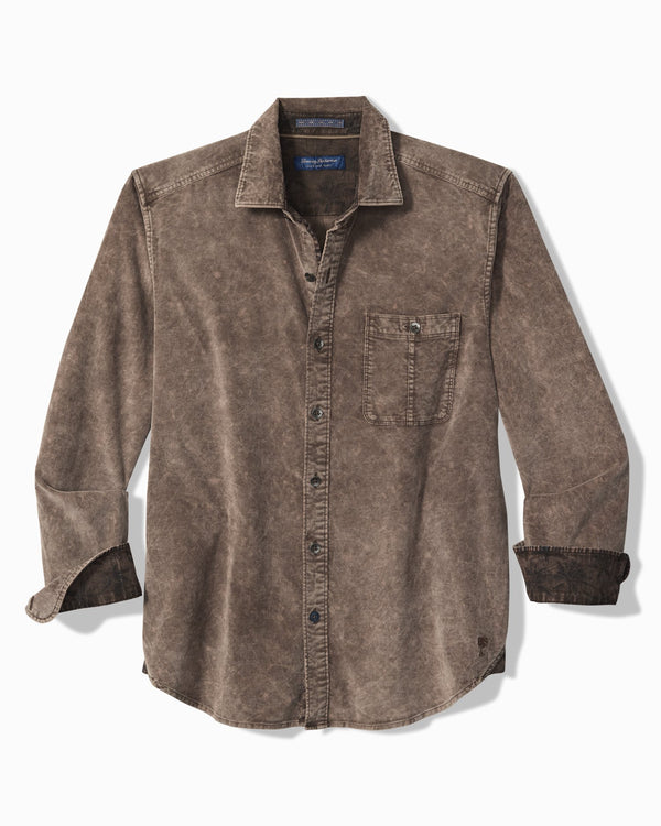 Tommy Bahama Coastline Cord Stretch Sun Fade Shirt | Brownstone
