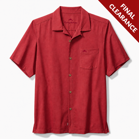 Tommy Bahama Coastal Breeze Check IslandZone® Camp Shirt | Dark Havana