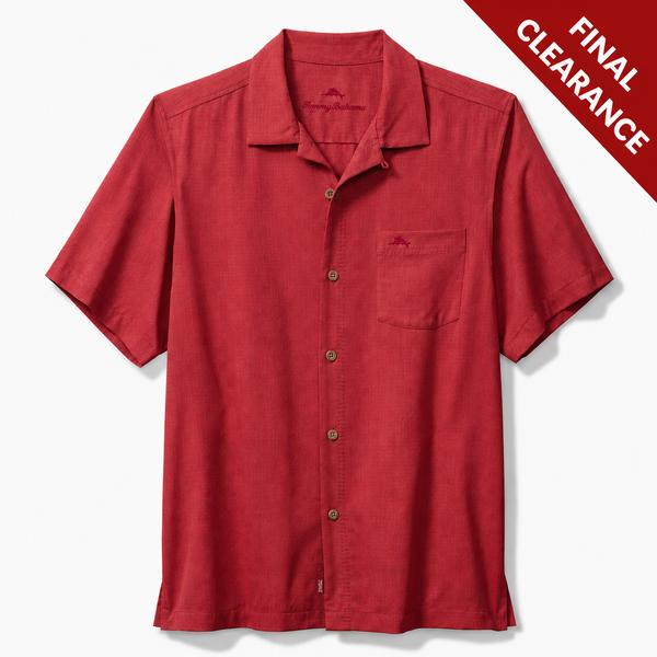 Tommy Bahama Coastal Breeze Check IslandZone® Camp Shirt | Dark Havana