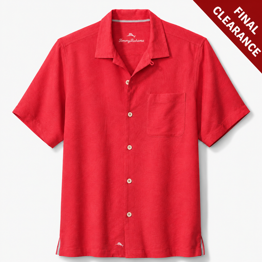 Tommy Bahama Tropic Isles Silk Camp Shirt | Raspberry