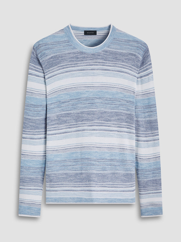 Bugatchi Crew Neck Sweater, Slate - Caswell's Fine Menswear