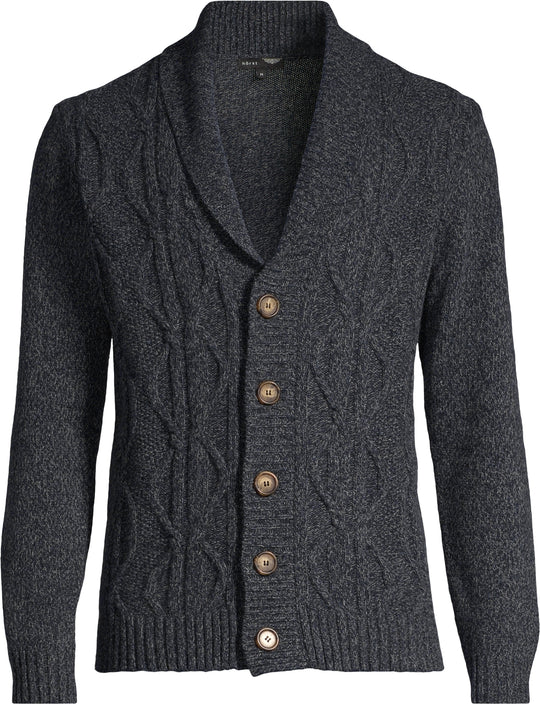 Horst - Cardigan en maille torsadée - Marine