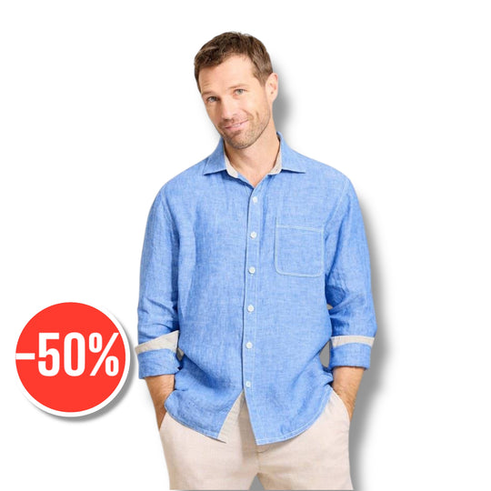 Tommy Bahama Paradise Breezer Linen Long-Sleeve Shirt | Victoria Blue