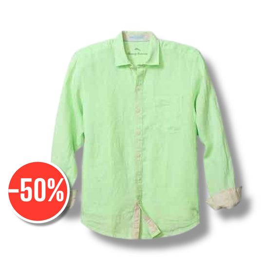 Tommy Bahama Paradise Breezer Linen Long-Sleeve Shirt | Glowing Green