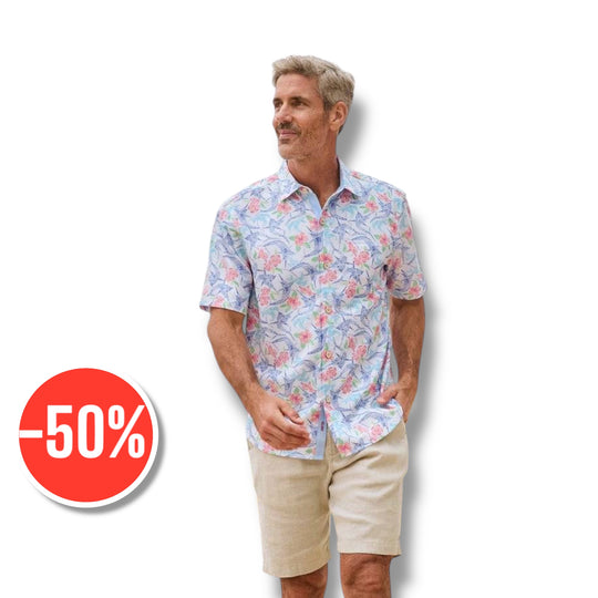 Tommy Bahama Coconut Point Marlin Mania IslandZone® Camp Shirt | White