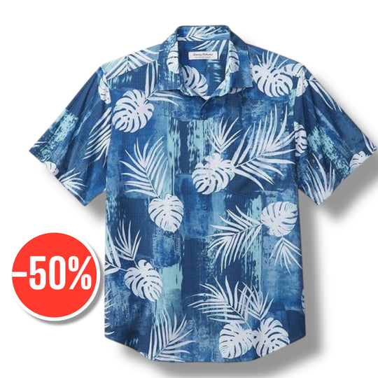 Tommy Bahama Bahama Coast Legendary Leaves IslandZone® Short-Sleeve Shirt | Greek Isles