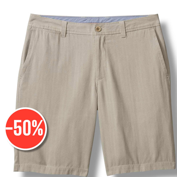 Tommy Bahama Havana Herringbone 10.5-Inch Shorts | Khaki Sands