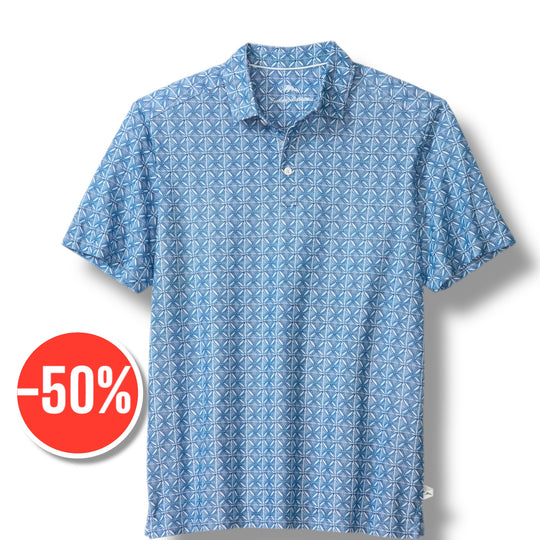 Tommy Bahama Ocean Mosaic Polo | Blue Allure