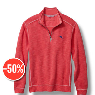 Tommy Bahama Tobago Bay Half-Zip Sweatshirt | Siren Scarlet