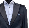 Lief Horsen Tuxedo Velvet Blazer, Black - Caswell's Fine Menswear
