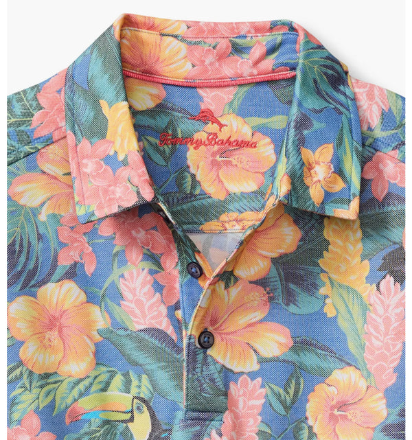 Tommy Bahama Polo Shirt Toucan Paradise | Dutch Blue