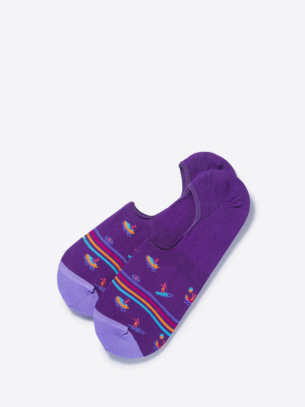 Bugatchi No Show Socks Made in Italy, Grape - Caswell's Fine Menswear