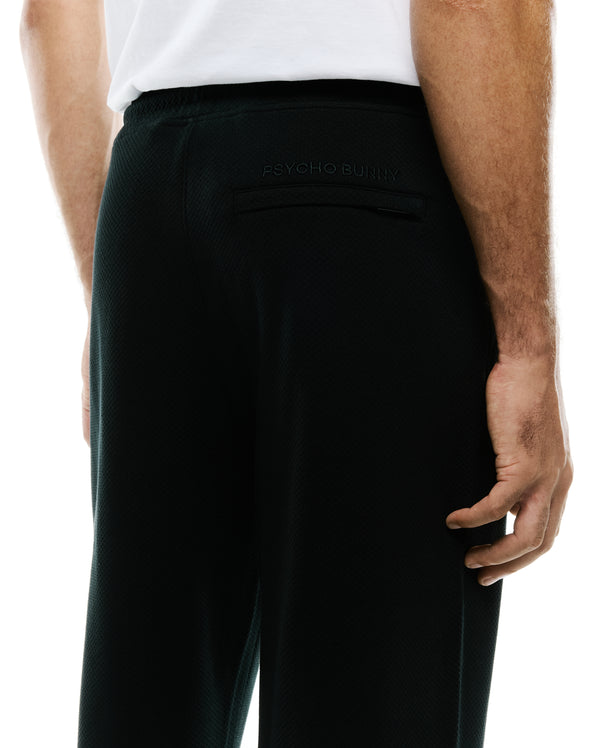 Psycho Bunny Mens Textured Sweat Pant Marc | Black