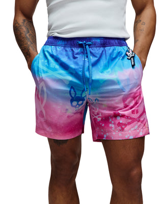 Psycho Bunny Men's Caspian Swim Trunk | Multi