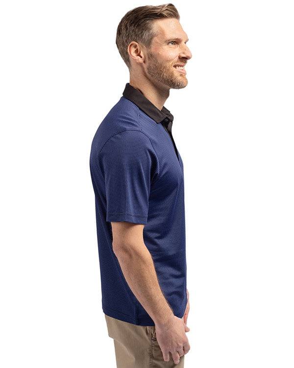 Cutter & Buck Virtue Eco Pique Micro Stripe Recycled Mens Polo - Caswell's Fine Menswear