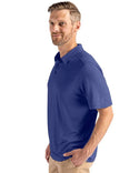 Cutter & Buck Coastline Epic Comfort Eco Recycled Mens Polo | Tour Blue - Caswell's Fine Menswear