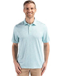 Cutter & Buck Pike Eco Flora Print Recycled Mens Polo | Fresh Mint - Caswell's Fine Menswear