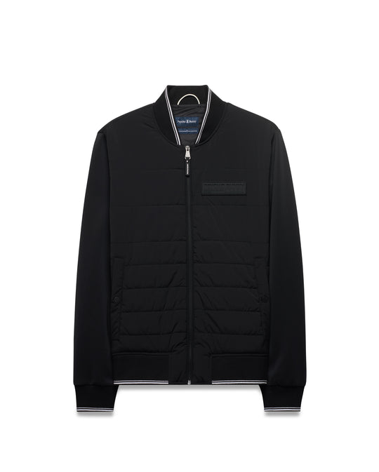 Psycho Bunny Mens Nylon Mix Hiro Jacket | Black