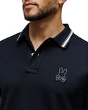 Psycho Bunny Men's Joe Pique Polo Shirt | Black