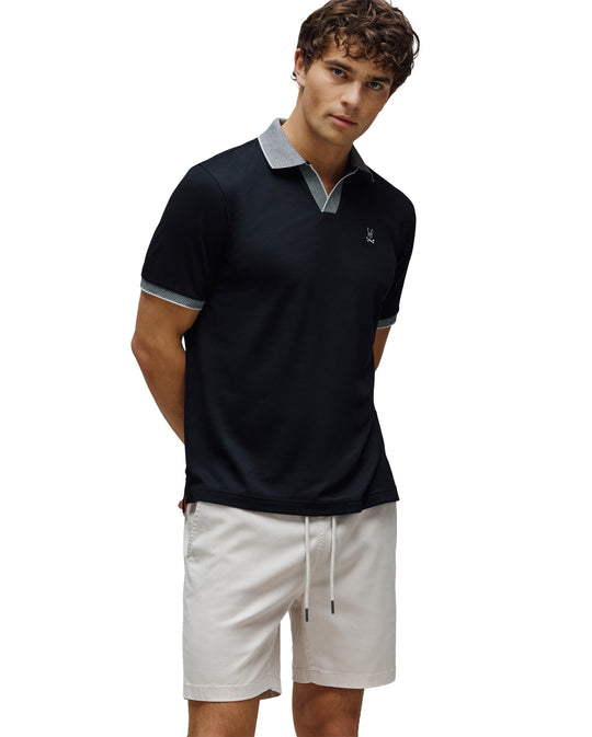 Psycho Bunny Men's Jonathan Pique Polo | Black