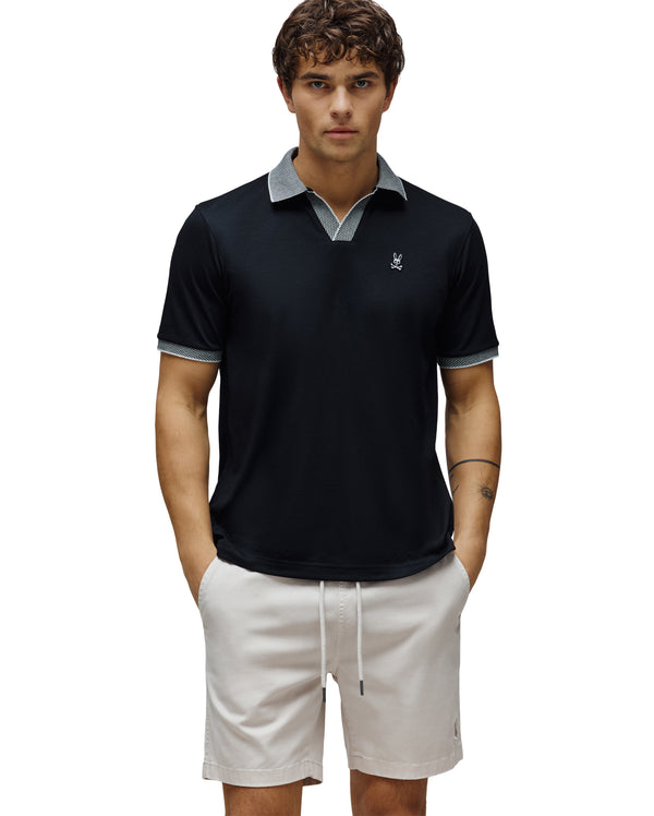 Psycho Bunny Men's Jonathan Pique Polo | Black