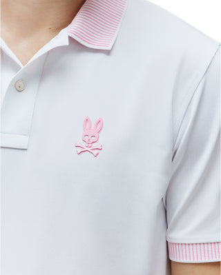 Psycho Bunny Men's Dax Sport Polo | White