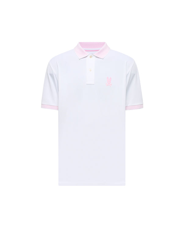Psycho Bunny Men's Dax Sport Polo | White