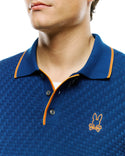 Psycho Bunny Men's Knit Polo Seb | Navy Peony
