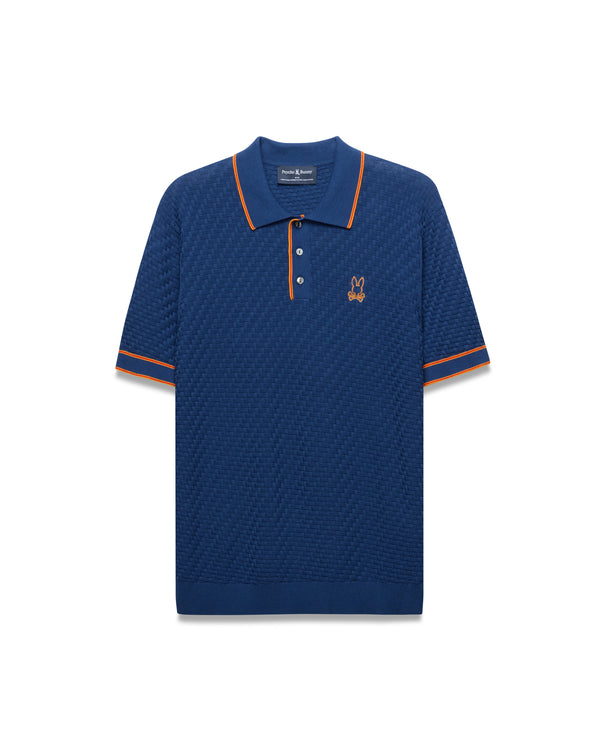 Psycho Bunny Men's Knit Polo Seb | Navy Peony