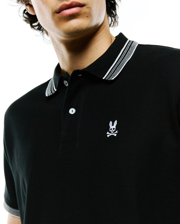 Psycho Bunny Mens Polo Nicolas | Black