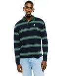 Psycho Bunny Mens Long Sleeve Polo Drew | Baritone Blue