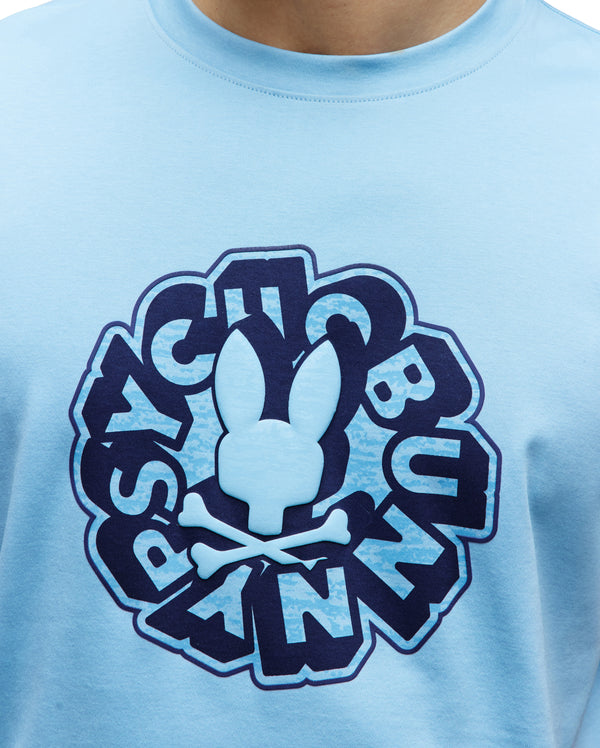 Psycho Bunny Men's Toby Graphic Tee | Light Blue