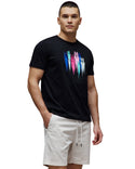 Psycho Bunny Homme - T-shirt graphique Cosmo - Noir