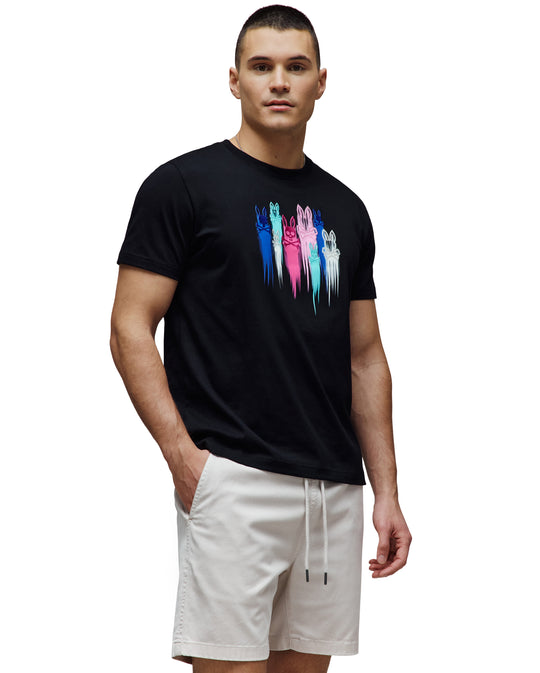 Psycho Bunny Men's Cosmo Graphic Tee | Black