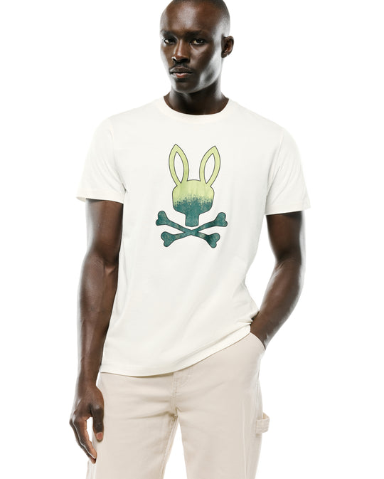 Psycho Bunny Mens Graphic Tee Raymond | Ecru
