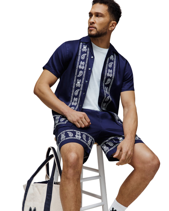 Psycho Bunny Men's Tencel Shirt Luke | Evening Blue