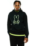 Psycho Bunny Mens Relaxed Fit Hoody Bruno | Black