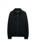 Psycho Bunny Mens Marc Textured Full Zip Hoodie | Black