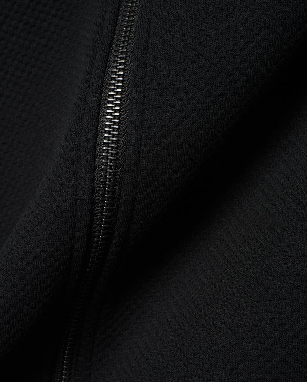 Psycho Bunny Mens Marc Textured Full Zip Hoodie | Black