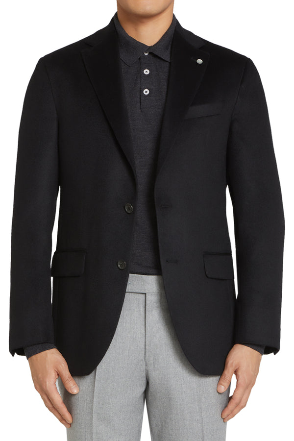 Cashmere Blazer, Black - Caswell's Fine Menswear