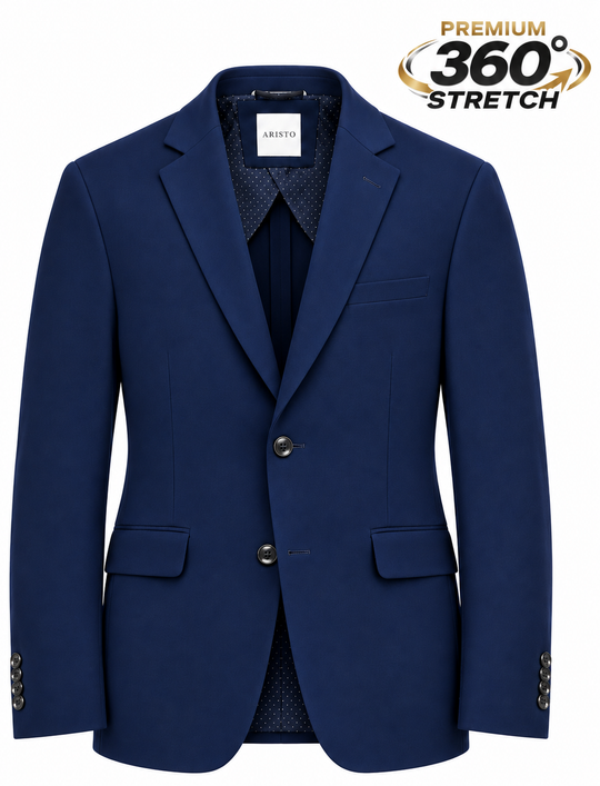 Aristo Premium 360° Stretch Modern Fit Blazer / Suit Separate | Navy