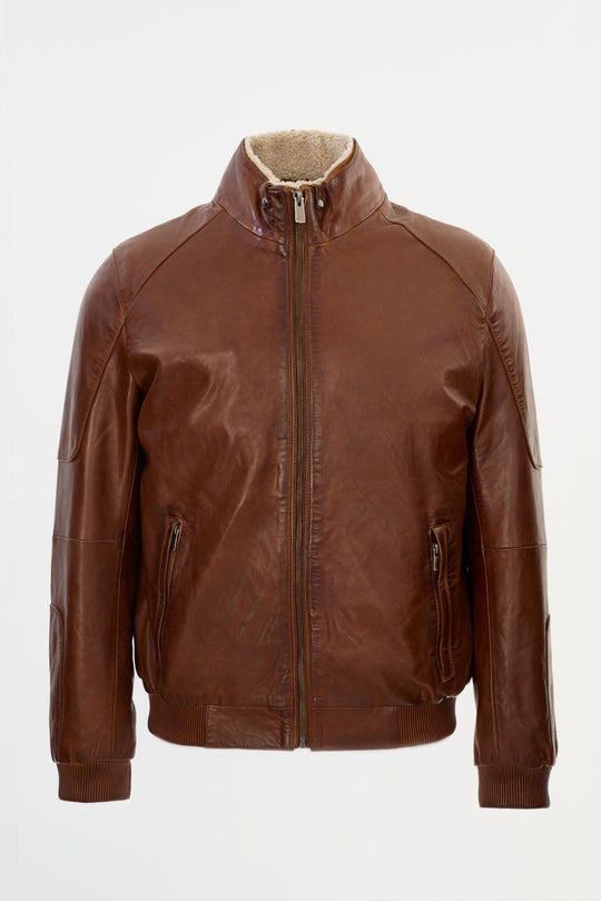 Regency Leather Jacket Norway | Cognac