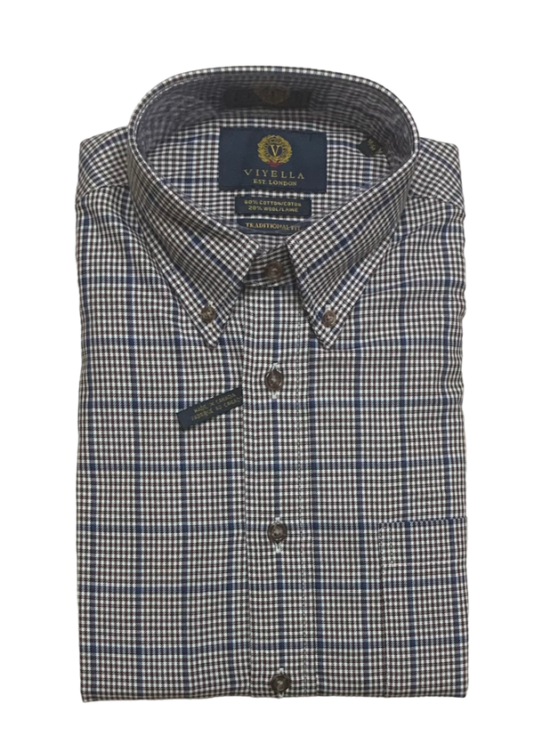 Button Down Shirt, Brown - Caswell's Fine Menswear