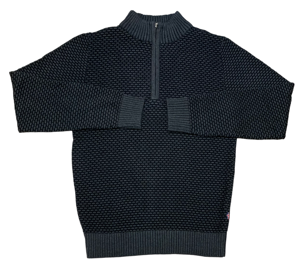 Soul of London 1/4 Zip Sweater, Grey - Caswell's Fine Menswear