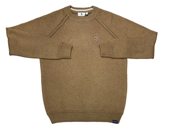 Garcia Crew Neck Sweater, Gold/Brown - Caswell's Fine Menswear