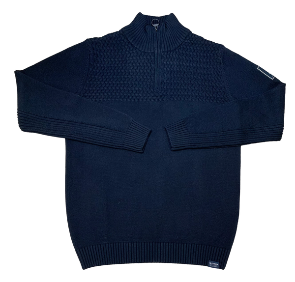 Garcia 1/4 Zip Sweater, Dark Moon - Caswell's Fine Menswear