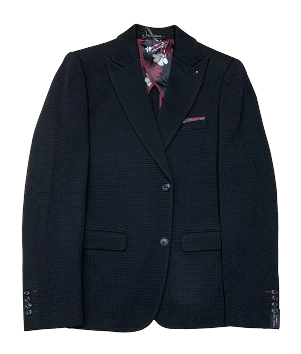 Lief Horsens Textured Blazer, Black - Caswell's Fine Menswear