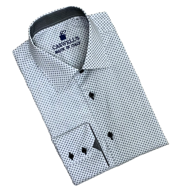 Caswell's Made in Italy Shirt, White - Caswell's Fine Menswear
